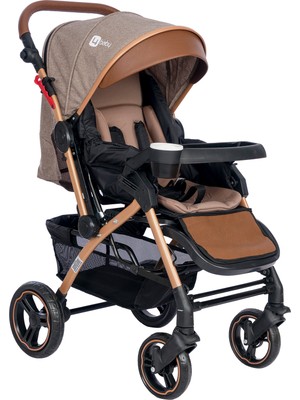 4 Baby Active Plus Çift Yönlü Bebek Arabası Kahve