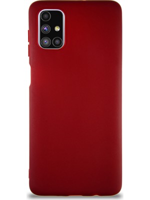 Case World Samsung Galaxy M51 Kılıf Soft Premier Renkli Silikon Kapak - Mürdüm