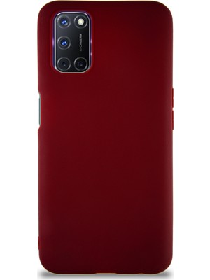 Case World Oppo A72 Kılıf Soft Premier Renkli Silikon Kapak - Mürdüm