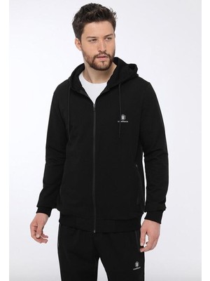 Lumberjack Smr Basic Siyah Renk Erkek Eşofman Takımı Kapüşonlu