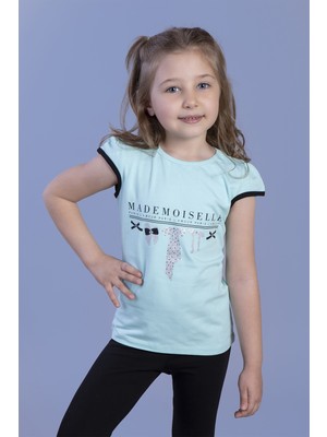 Toontoy Kız Çocuk Sim Baskılı Yarım Kollu T-Shirt