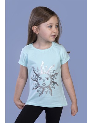 Toontoy Kız Çocuk Güneş Varaklı T-Shirt
