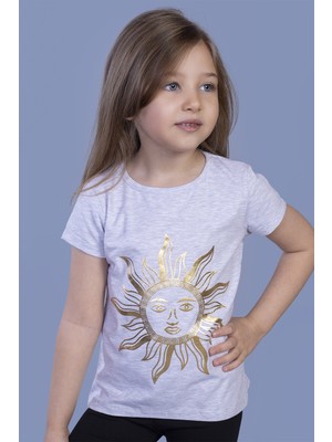 Toontoy Kız Çocuk Güneş Varaklı T-Shirt