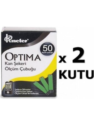 Optima Kan Şeker Ölçüm Çubuğu 100 adet Profesyonel Kalite ve Medikal Standartlara Uygun