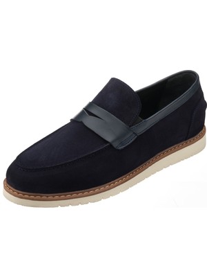 Costo Shoes AYL1112 Lacivert Süet Termo Taban 4 Mevsim Büyük Numara  Erkek Ayakkabısı