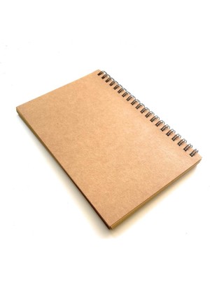Düz Kraft Craft Kağıt Parşömen Geri Dönüşümlü Not Defteri