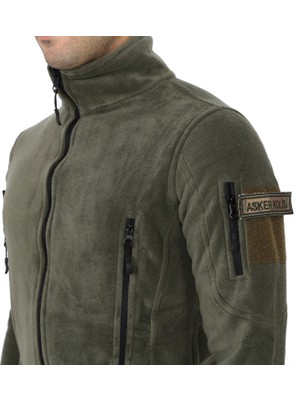 Asker Marketi Çok Cepli Haki Tactical Polar - Taktik Askeri Outdoor Polar