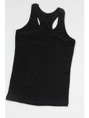 Anıt Lingerie Erkek Çocuk 6'lı Paket Siyah Ribana Pamuklu Sporcu Atlet