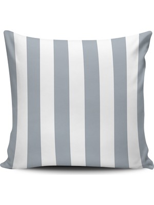 Alkan Homes Kırlent Dünyası Çizgili Desenli Dijital Baskılı Kırlent Kılıfı