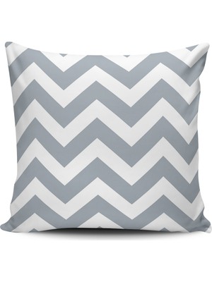 Alkan Homes Kırlent Dünyası Zigzag Desenli Dijital Baskılı Kırlent Kılıfı