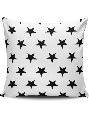 Alkan Homes Kırlent Dünyası Yıldız Desenli Dijital Baskılı Kırlent Kılıfı