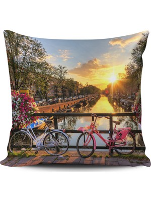 Alkan Homes Kırlent Dünyası Manzara Dijital Baskılı Kırlent Kılıfı