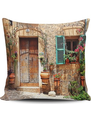 Alkan Homes Kırlent Dünyası Manzara Dijital Baskılı Kırlent Kılıfı