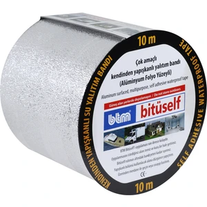 10 mt x 15 cm Bitüself Alüminyum Kaplı Oto Ses Su Yalıtım Bantı