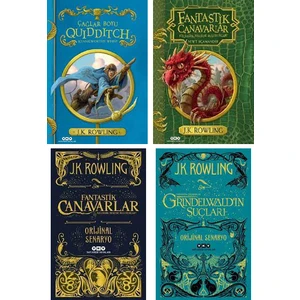 Harry Potter: Çağlar Boyu Quidditch - Harry Potter: Fantastik Canavarlar Nelerdir Nerede Bulunurlar - Harry Potter: Orijinal Senaryo - Harry Potter: Grindelwald'in Suçları - 4 Kitap - J. K. Rowling