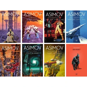 Vakıf - Ikinci Vakıf - Vakıf ve Imparatorluk - Vakıf'ın Sınırı - Toz Gibi Yıldızlar - Gökteki Çakıl Taşı - Uzay Akımları - Ben Robot - Isaac Asimov - 8 Kitap Set -