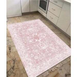 Efes Pembe Kaymaztabanlı Yıkanabilir Halı Kilim Yolluk Dijital Baskı
