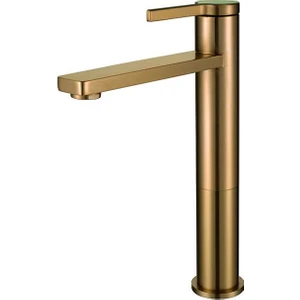 Bold Çanak Tipi Lavabo Bataryası Mat Altın