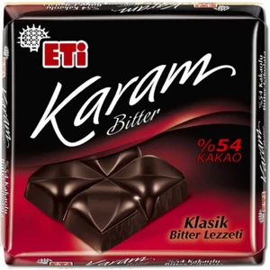 Kare Çikolata Karam %54 Bitter 60 gr