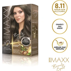 MAXX DELUXE BEAUTY EXPERT 8.11  Yoğun Açık Küllü Kumral Set Boya