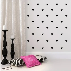 Baskı Madeni Çocuk Odası Kalp Sticker 120 Adet 3x3 cm