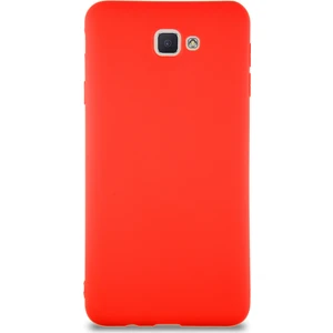 Caseart Samsung Galaxy J7 Prime 2 Kılıf Soft Premier Renkli Silikon Kapak - Kırmızı