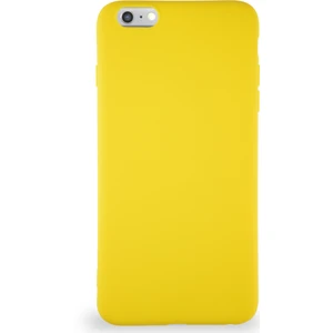 Caseart Apple iPhone 6s Plus Kılıf Soft Premier Renkli Silikon Kapak - Sarı
