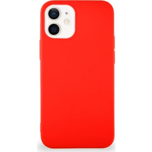 Caseart Apple iPhone 12 Mini Kılıf Soft Premier Renkli Silikon Kapak - Kırmızı