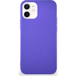 Caseart Apple iPhone 12 Mini Kılıf Soft Premier Renkli Silikon Kapak - Mor