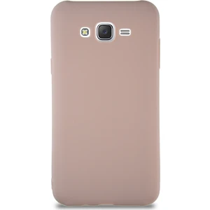 Caseart Samsung Galaxy J7 Kılıf Soft Premier Renkli Silikon Kapak - Pudra