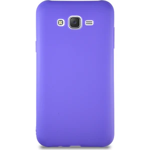 Caseart Samsung Galaxy J7 Kılıf Soft Premier Renkli Silikon Kapak - Mor