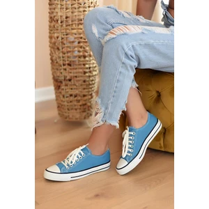 Pembe Potin All Star Rahat Taban Kadın Ayakkabı  A3232-20Mavi