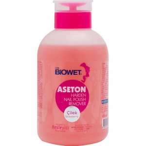 Lady Biowet Biowet Çilek Parfümlü Pompalı Aseton 450 ml