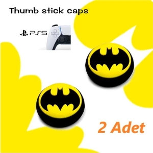 Ps5 Dualsense 2 Adet Batman Kabartma Desenli Analog Başlığı