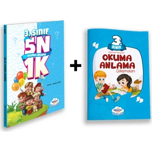 Öğretmen Evde Yayınları 3. Sınıf 5N1K Okuma Anlama Kitabı - 3. Sınıf Okuma Anlama Kitabı