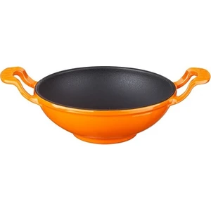 Döküm Wok Tava Metal Kulplu Çap 16 cm