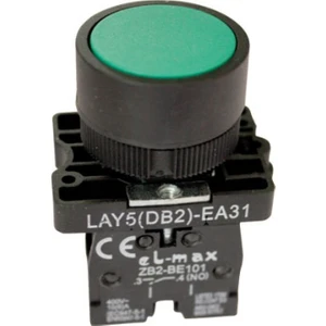 22MM Star Butonu No Kontaklı Yeşil Plastik Yaylı Buton 250V AC/3A (IP44) Lay5 EA31