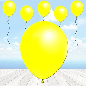 Süsle Bebek ve Parti Metalik Parlak Balon, 10 Adet - Sarı