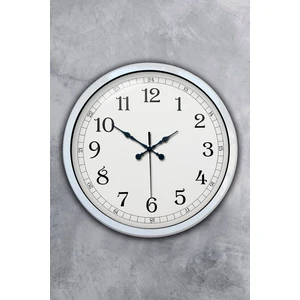 Platin Saat 40 cm Beyaz Metal Klasik Duvar Saati