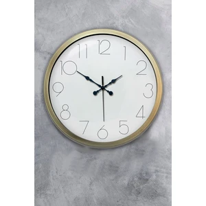 Platin Saat 40 cm Eskitme Metal Modern Duvar Saati