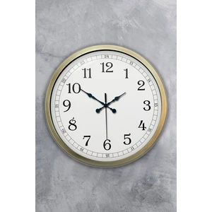 Platin Saat 40 cm Eskitme Metal Klasik Duvar Saati