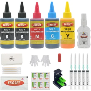 Dolum Seti Canon E204 E304 E3140 Pg-46 Cl-56 Uyumlu Renkli 5'li Set