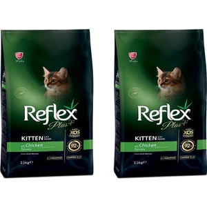 Plus Tavuklu Yavru Kedi Maması 1,5 kg 2'li Set