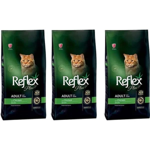Plus Tavuklu Yetişkin Kedi Maması 1,5 kg 3'lü Set