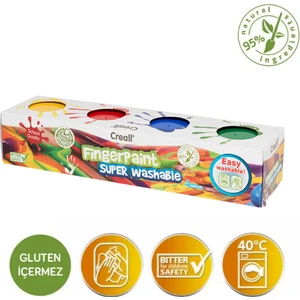 Yıkanabilir Parmak Boyası 4X125GR