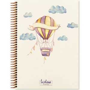 Keskin Color 17X24 Çizgili Defter La Plume Balloon - Mor