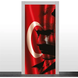 Atatürk ve Bayrak Kapı Giydirme