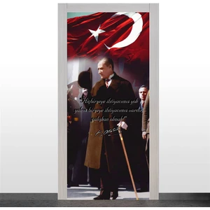 Atatürk ve Bayrak Kapı Giydirme