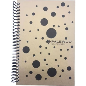 Kraft Kapak Spiralli A5 Çizgili Defter 100 Yaprak 17X24 cm
