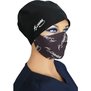 Emel Üniforma Bone ve Maske Siyah Kemal Atatürk Imzalı